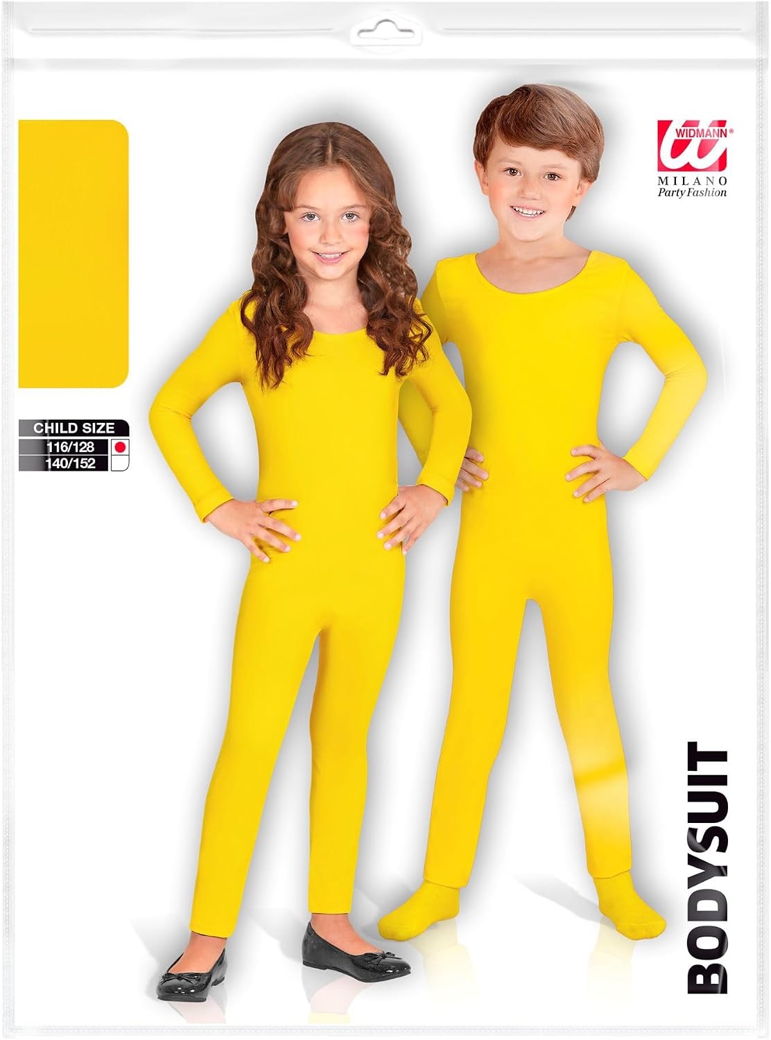 image:imageW WIDMANN MILANO Party Fashion Kinderbody lange rmel und Beine Overall fr Tnzer und TnzerGelb