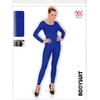 W WIDMANN MILANO Party Fashion – Damen Body mit langen Ärmeln(Blau)