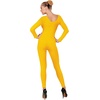 W WIDMANN MILANO Party Fashion – Damen Body mit langen Ärmeln(Gelb)