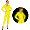 W WIDMANN MILANO Party Fashion – Damen Body mit langen Ärmeln(Neongelb)