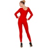 W WIDMANN MILANO Party Fashion – Damen Body mit langen Ärmeln(Rot)