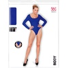 W WIDMANN MILANO Party Fashion – Kurzer Damen Body mit langen Ärmeln, Einteiler für Verkleidungen, Tanzperformances, Karneval(Blau)