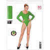 W WIDMANN MILANO Party Fashion – Kurzer Damen Body mit langen Ärmeln, Einteiler für Verkleidungen, Tanzperformances, Karneval(Grün)