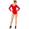 W WIDMANN MILANO Party Fashion – Kurzer Damen Body mit langen Ärmeln, Einteiler für Verkleidungen, Tanzperformances, Karneval(Rot)