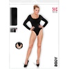 W WIDMANN MILANO Party Fashion – Kurzer Damen Body mit langen Ärmeln, Einteiler für Verkleidungen, Tanzperformances, Karneval(Schwarz)