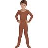 W WIDMANN MILANO Party Fashion Kinderbody, lange Ärmel und Beine, Overall für Tänzer und Tänzer(Hautfarben)