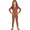 W WIDMANN MILANO Party Fashion Kinderbody, lange Ärmel und Beine, Overall für Tänzer und Tänzer(Hautfarben)