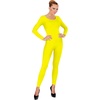 W WIDMANN MILANO Party Fashion – Damen Body mit langen Ärmeln(Neongelb)