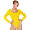 W WIDMANN MILANO Party Fashion – Kurzer Damen Body mit langen Ärmeln, Einteiler für Verkleidungen, Tanzperformances, Karneval(Gelb)