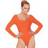 W WIDMANN MILANO Party Fashion – Kurzer Damen Body mit langen Ärmeln, Einteiler für Verkleidungen, Tanzperformances, Karneval(Orange)